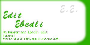 edit ebedli business card